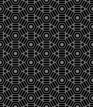 patrón abstracto sin costuras en blanco y negro. fondo y telón de fondo. diseño ornamental en escala de grises. vector