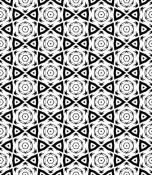 patrón abstracto sin costuras en blanco y negro. fondo y telón de fondo. diseño ornamental en escala de grises. vector