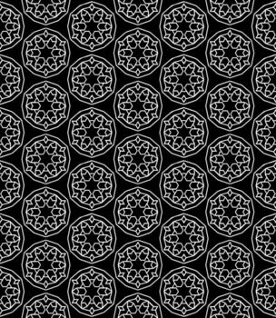 patrón abstracto sin costuras en blanco y negro. fondo y telón de fondo. diseño ornamental en escala de grises. vector