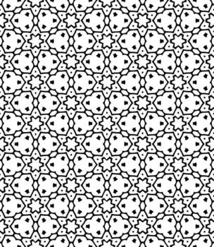 patrón abstracto sin costuras en blanco y negro. fondo y telón de fondo. diseño ornamental en escala de grises. vector