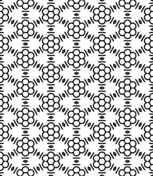 patrón abstracto sin costuras en blanco y negro. fondo y telón de fondo. diseño ornamental en escala de grises. vector
