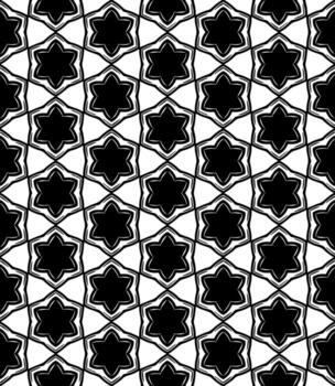 patrón abstracto sin costuras en blanco y negro. fondo y telón de fondo. diseño ornamental en escala de grises. vector