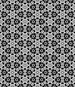 patrón abstracto sin costuras en blanco y negro. fondo y telón de fondo. diseño ornamental en escala de grises. vector