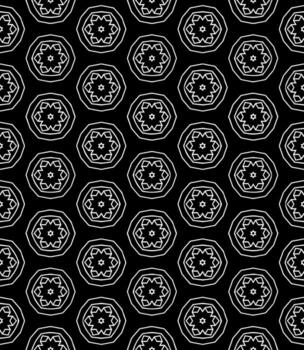 patrón abstracto sin costuras en blanco y negro. fondo y telón de fondo. diseño ornamental en escala de grises. vector