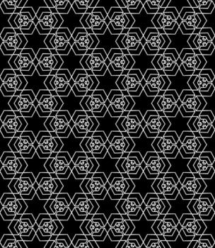 patrón abstracto sin costuras en blanco y negro. fondo y telón de fondo. diseño ornamental en escala de grises. vector