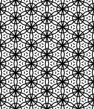 patrón abstracto sin costuras en blanco y negro. fondo y telón de fondo. diseño ornamental en escala de grises. vector