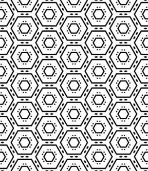 patrón abstracto sin costuras en blanco y negro. fondo y telón de fondo. diseño ornamental en escala de grises. vector