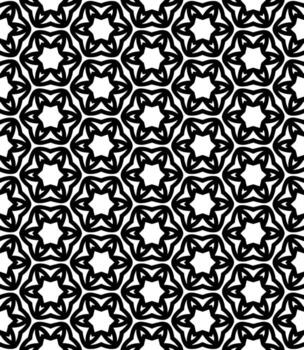patrón abstracto sin costuras en blanco y negro. fondo y telón de fondo. diseño ornamental en escala de grises. vector