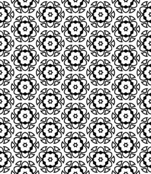patrón abstracto sin costuras en blanco y negro. fondo y telón de fondo. diseño ornamental en escala de grises. vector