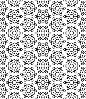 patrón abstracto sin costuras en blanco y negro. fondo y telón de fondo. diseño ornamental en escala de grises. vector