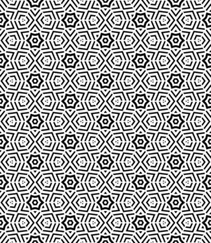 patrón abstracto sin costuras en blanco y negro. fondo y telón de fondo. diseño ornamental en escala de grises. vector