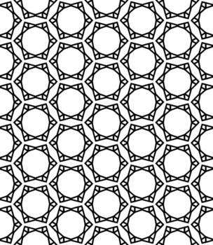 patrón abstracto sin costuras en blanco y negro. fondo y telón de fondo. diseño ornamental en escala de grises. vector