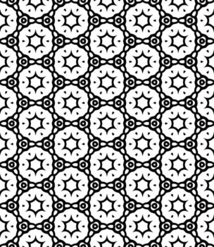patrón abstracto sin costuras en blanco y negro. fondo y telón de fondo. diseño ornamental en escala de grises. vector