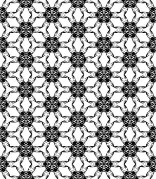 patrón abstracto sin costuras en blanco y negro. fondo y telón de fondo. diseño ornamental en escala de grises. vector