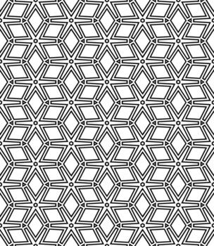 patrón abstracto sin costuras en blanco y negro. fondo y telón de fondo. diseño ornamental en escala de grises. vector