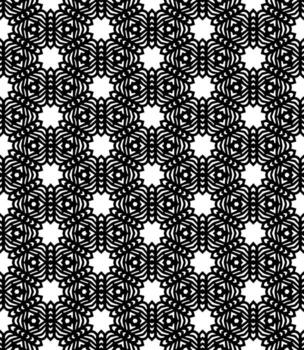 patrón abstracto sin costuras en blanco y negro. fondo y telón de fondo. diseño ornamental en escala de grises. vector