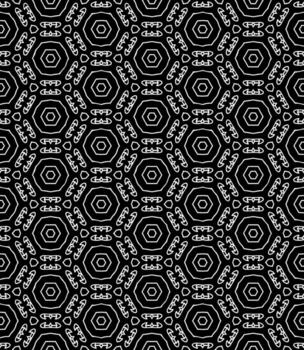 patrón abstracto sin costuras en blanco y negro. fondo y telón de fondo. diseño ornamental en escala de grises. vector