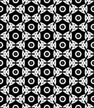 patrón abstracto sin costuras en blanco y negro. fondo y telón de fondo. diseño ornamental en escala de grises. vector