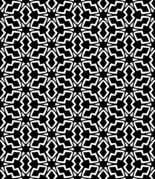 patrón abstracto sin costuras en blanco y negro. fondo y telón de fondo. diseño ornamental en escala de grises. vector