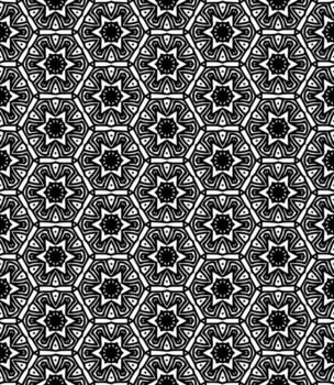 patrón abstracto sin costuras en blanco y negro. fondo y telón de fondo. diseño ornamental en escala de grises. vector