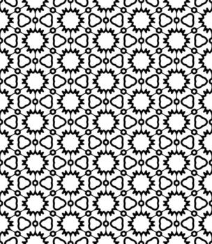 patrón abstracto sin costuras en blanco y negro. fondo y telón de fondo. diseño ornamental en escala de grises. vector