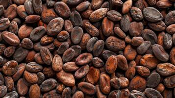 Aromatic cocoa beans as background photo