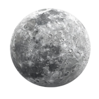 The moon is shown in black and white, with a transparent background. png