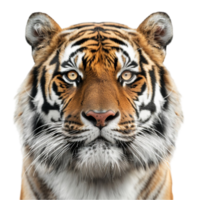 A tiger is standing in front of a transparent background. png