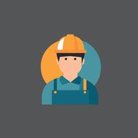 worker and builder wearing construction hat and tools vector