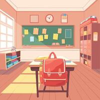 back to school - bag, book and pen vector