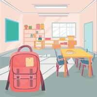 back to school - bag, book and pen vector