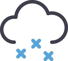 Snowfall icon with cloud and snowflake symbols illustration vector