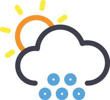Hail rain in the daytime icon symbol illustrator vector