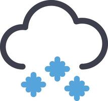 Snowfall icon with cloud and snowflake symbols illustration vector