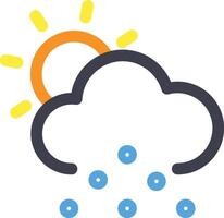 Hail rain in the daytime icon symbol illustrator vector