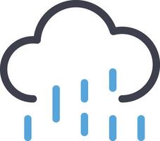 Rainy icon with cloud and rain symbol illustrator vector