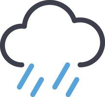 Rainy icon with cloud and rain symbol illustrator vector