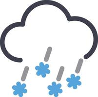 Snowfall icon with cloud and snowflake symbols illustration vector