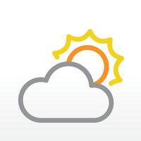 Cloudy at Daytime Icon Symbol Illustration vector
