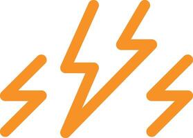 Lightnings icon. Weather symbol illustrator. vector