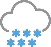 Snowfall icon with cloud and snowflake symbols illustration vector