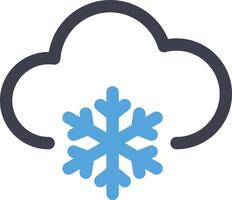 Snowfall icon with cloud and snowflake symbols illustration vector