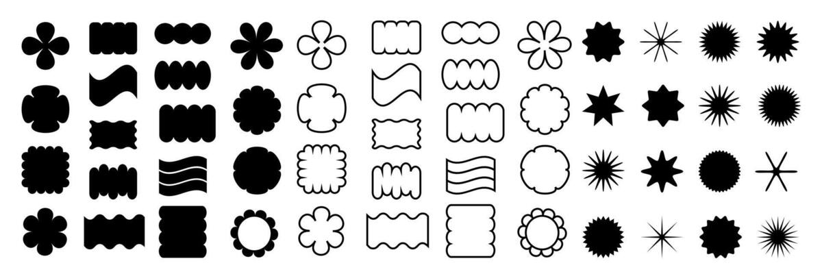 Brutal figure. Brutalist modern contemporary figure. Abstract geometric shapes and icons. Swiss design aesthetic.