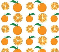 Orange fruit pattern in minimalist style. illustration. vector