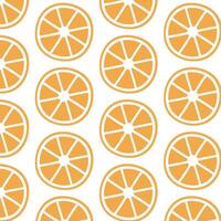 Orange fruit summer pattern. vector