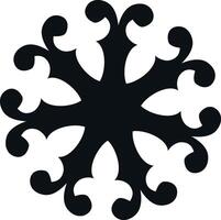 Black Snowflake Template vector