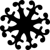 Black Snowflake Template vector
