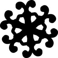 Black Snowflake Template vector
