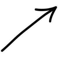 Handrawn Arrow With Black Marker On White Background vector