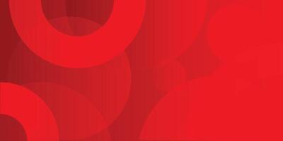 Abstract red background with circles. Dynamic shapes composition vector